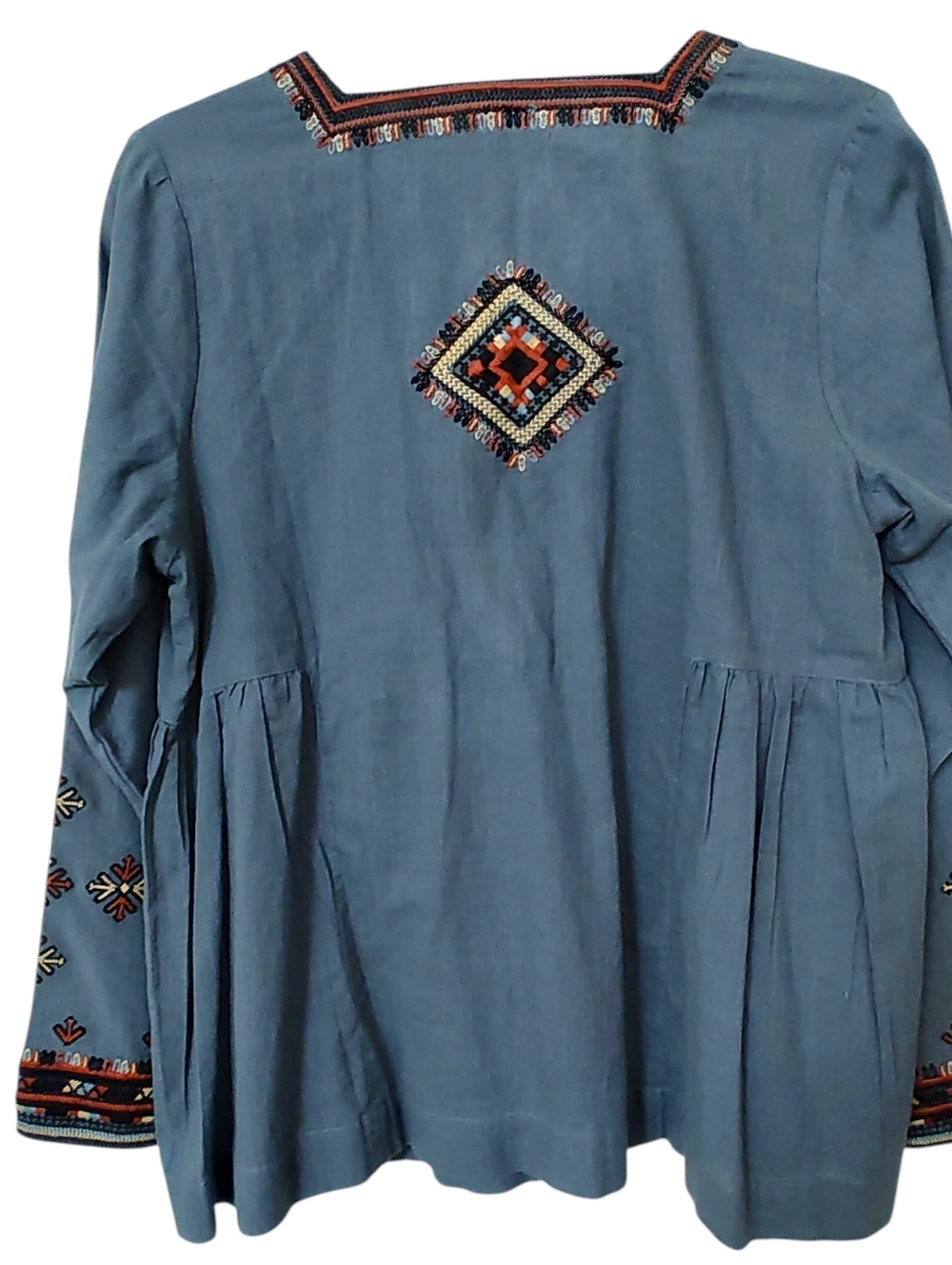 Novica Embroidered Button Up Blouse - Picture 2 of 8